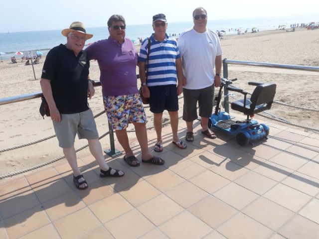 IBC Committee Members President Jim Savage, Committee Man Ray Pauline, Vice President Alistair Milne & Treasurer Charlie Beveridge enjoying a break in Quesada Spain in Sep 18 IBC Committee Members President Jim Savage, Committee Man Ray Pauline, Vice President Alistair Milne & Treasurer Charlie Beveridge enjoying a break in Quesada Spain in Sep 18