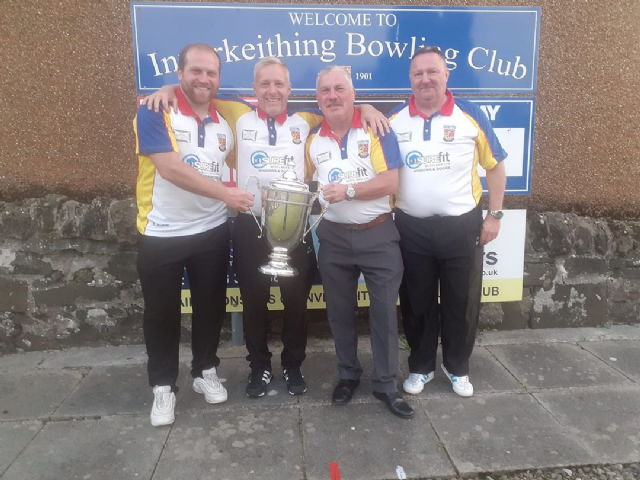 Fife Fours Winners 2021- L to R Ryan Cunningham, David Junor (S), Harry Cunningham & Stevie Archibald