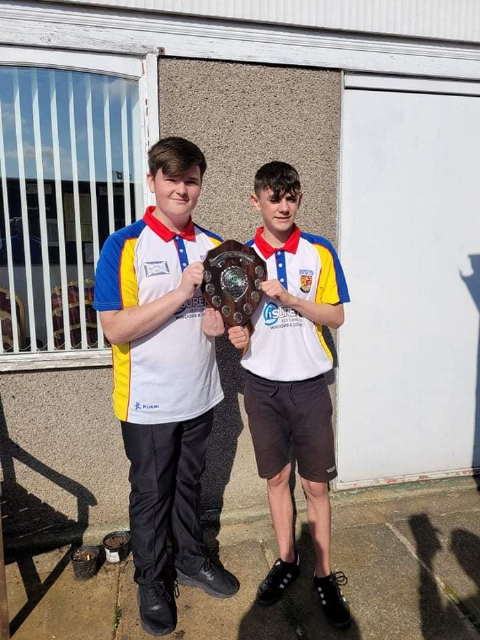 West Fife Sports Council Junior Pairs Winners 2021- L to R Michael McLean & Aaron Miller (S)