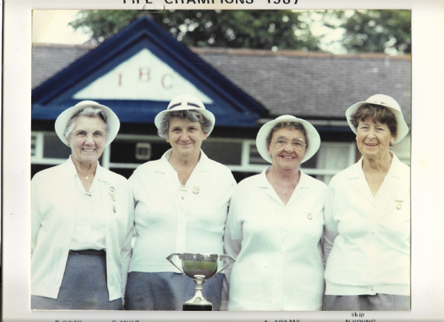 Fife Senior Rink Champions 1987 L-R B Gray, G Muir, A Adams & N Young (S) 